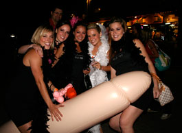 Aussie ladies drunken at a bachelorette party