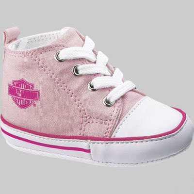 Toddler Sneakers on Harley Davidson Baby Pink Sneakers