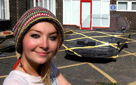 Sara Watson art student and her invisible car