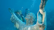 Underwater Christ Statue